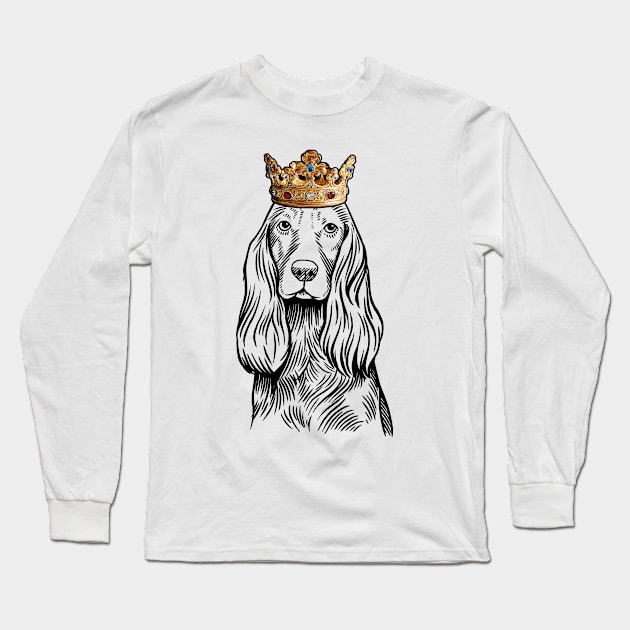 Cocker Spaniel Dog King Queen Wearing Crown Long Sleeve T-Shirt by millersye